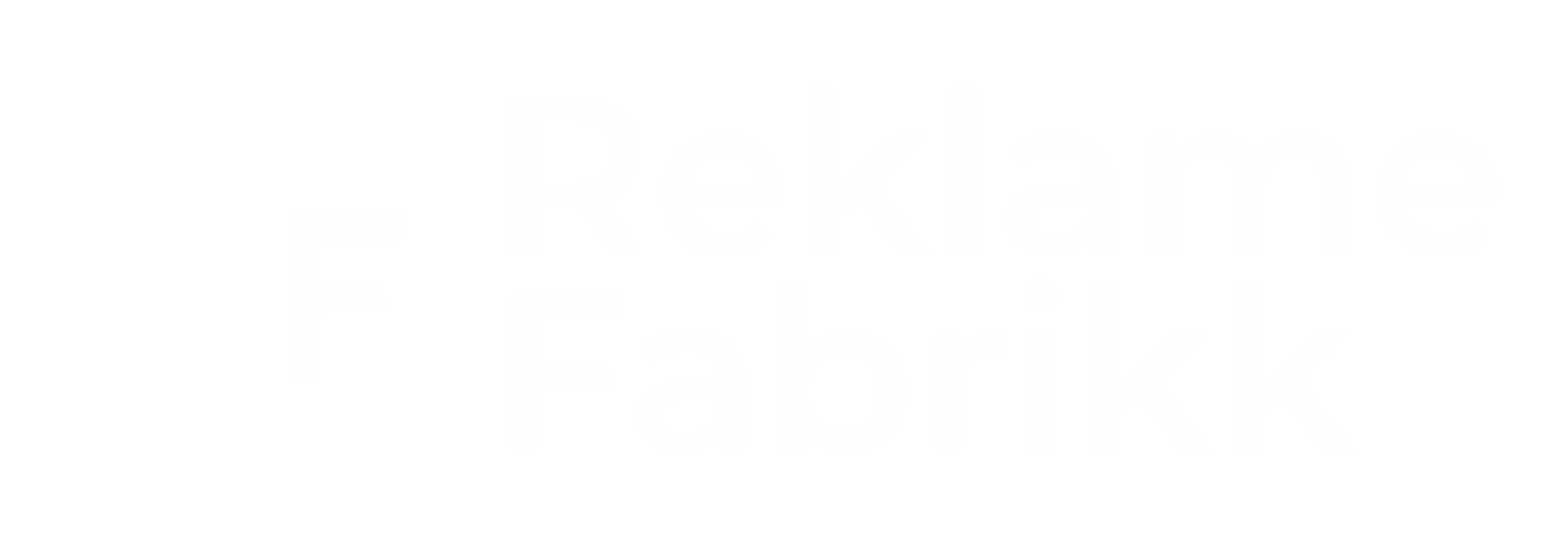 Reklame Fabrikk logo text Reklame Fabrikk logo text