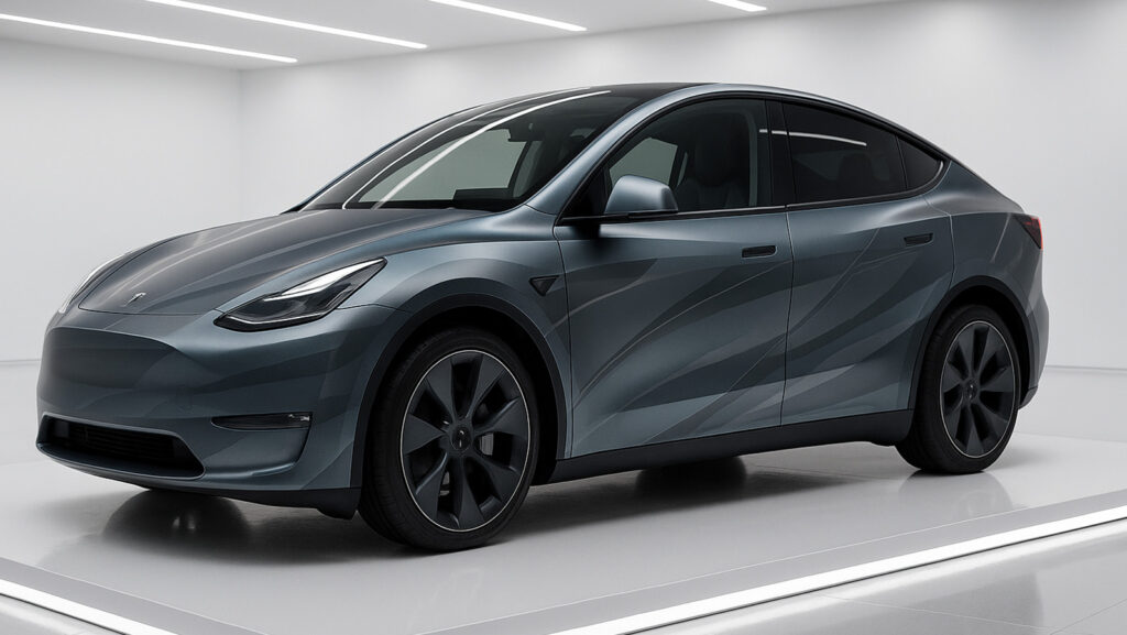 reklamefabrikk.no - Hva er fordelene med PPF foliering på bil - Tesla trykt PPF