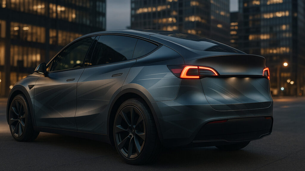 reklamefabrikk.no - Hva er fordelene med PPF foliering på bil - Tesla trykt PPF design