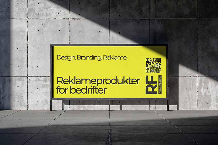 reklamefabrikk.no - messeutstyr og reklameprodukter - storformat banner med logo