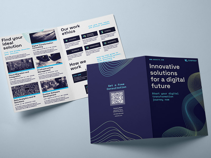 reklamefabrikk.no - Bifold brosjyre – profesjonelle brosjyrer for bedrifter