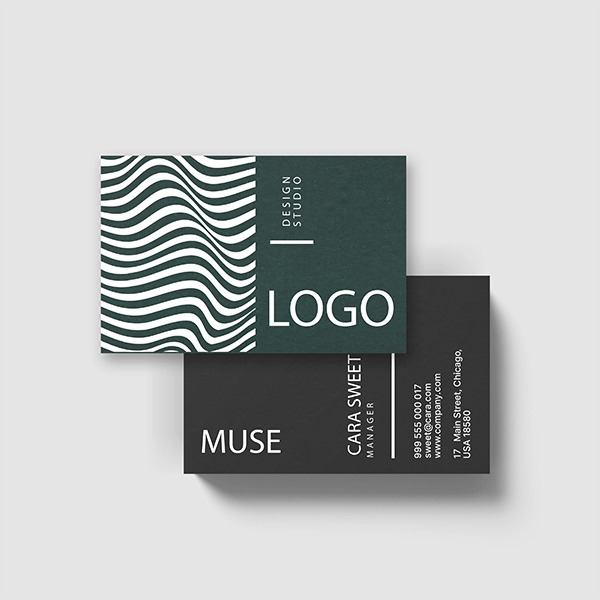 reklamefabrikk.no - høykvalitets trykking - Visittkort med hvit trykk