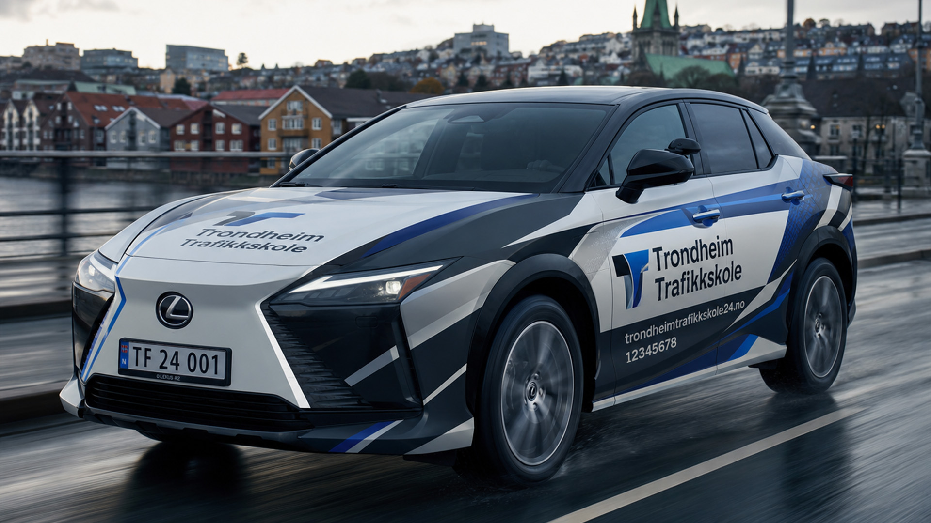 reklamefabrikk.no - Trykt PPF-bilfoliering for trafikkskoler - design og foliering