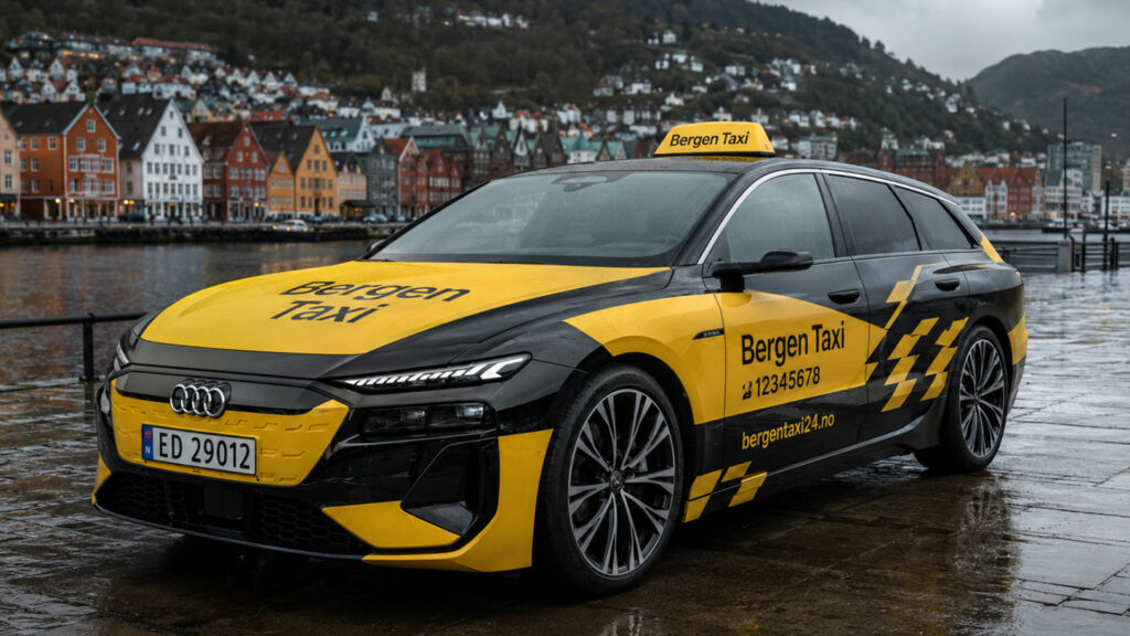 reklamefabrikk.no - taxi bilfoliering design Audi 4