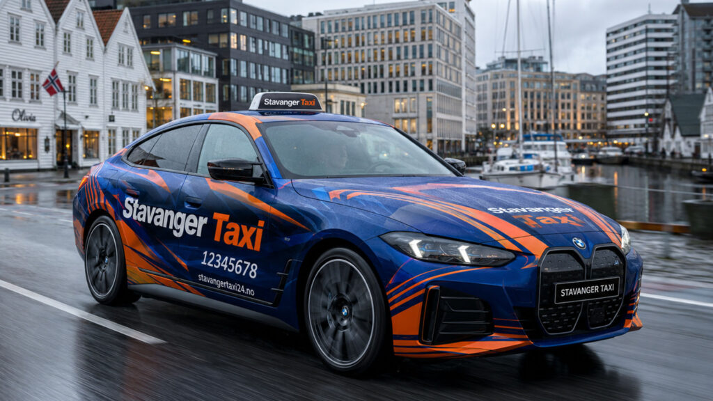 reklamefabrikk.no - taxi bilfoliering design BMW 1