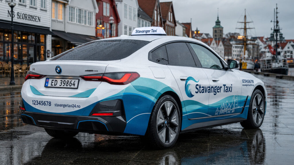 reklamefabrikk.no - taxi bilfoliering design BMW 2