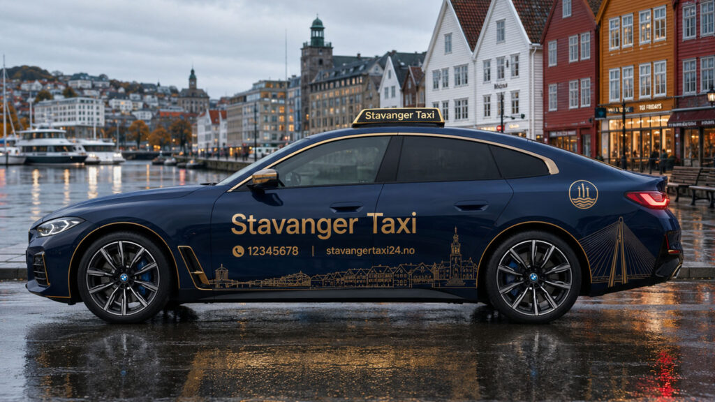 reklamefabrikk.no - taxi bilfoliering design BMW 3