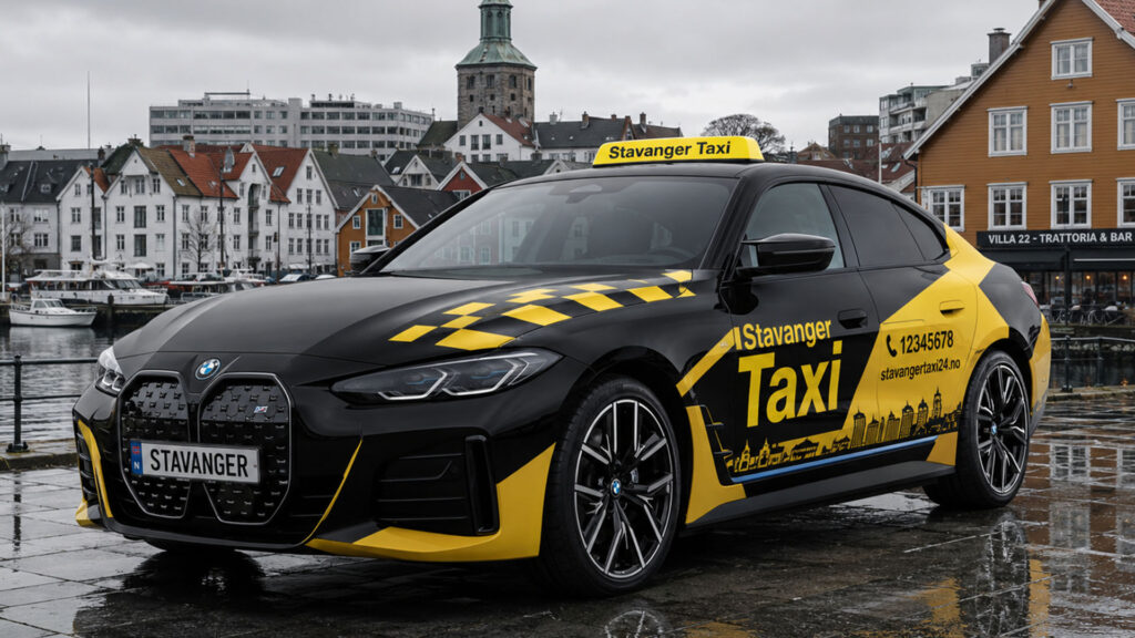 reklamefabrikk.no - taxi bilfoliering design BMW 4
