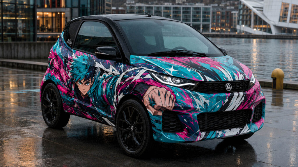 reklamefabrikk.no - Mopedbil Street Style Wrap Ideas - Aixam Anime Full Wrap 1