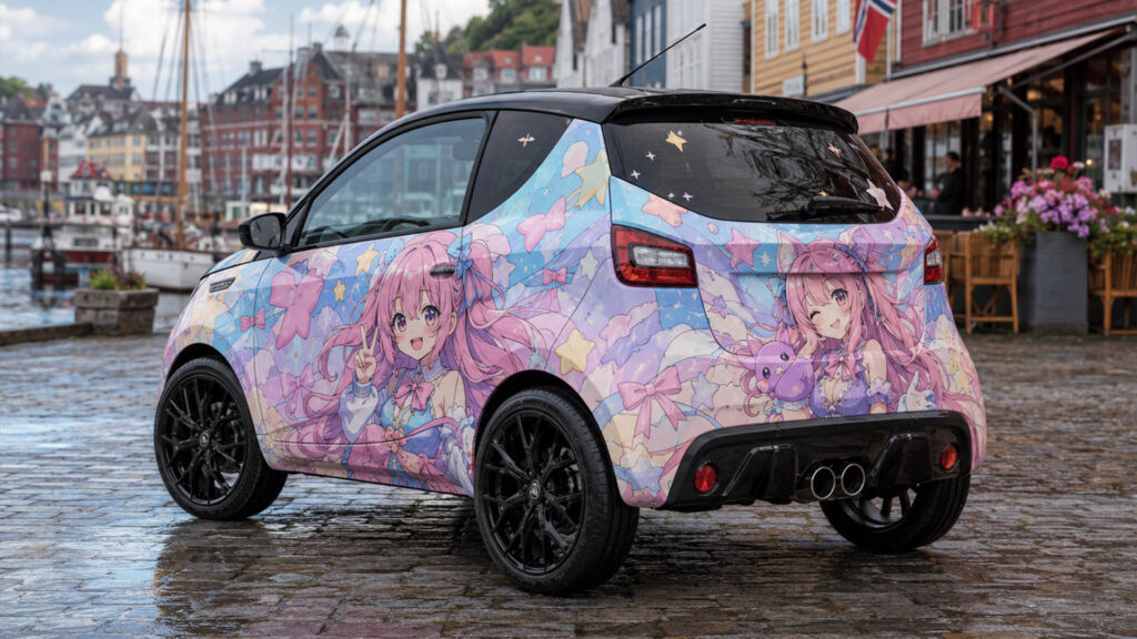 reklamefabrikk.no - Mopedbil Street Style Wrap Ideas - Aixam Anime Full Wrap 2