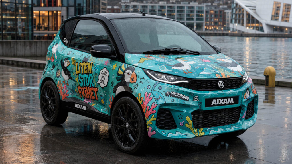 reklamefabrikk.no - Mopedbil Street Style Wrap Ideas - Aixam Funny Full Wrap 1
