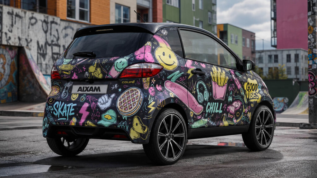 reklamefabrikk.no - Mopedbil Street Style Wrap Ideas - Aixam Funny Full Wrap 2