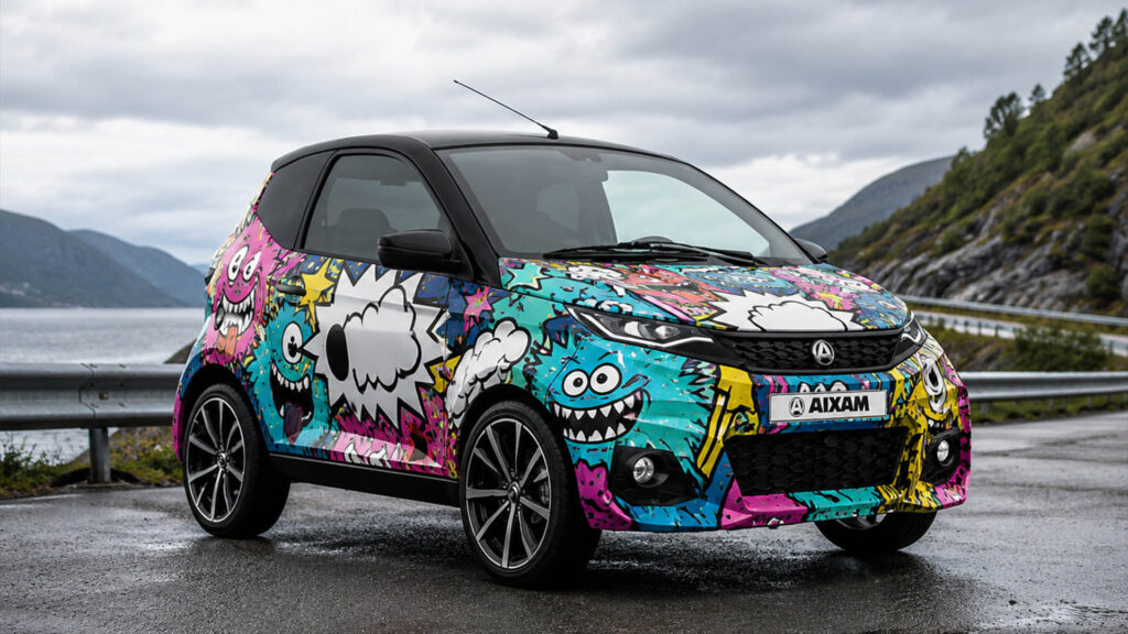 reklamefabrikk.no - Mopedbil Street Style Wrap Ideas - Aixam Funny Full Wrap 3