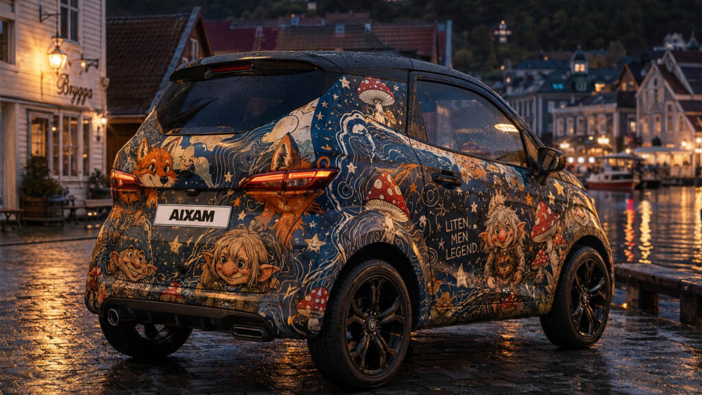 reklamefabrikk.no - Mopedbil Street Style Wrap Ideas - Aixam Funny Full Wrap 4