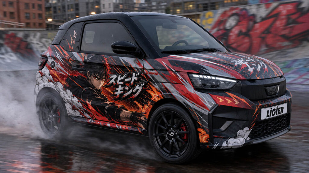 reklamefabrikk.no - Mopedbil Street Style Wrap Ideas - Ligier Anime Drift Full Wrap 3