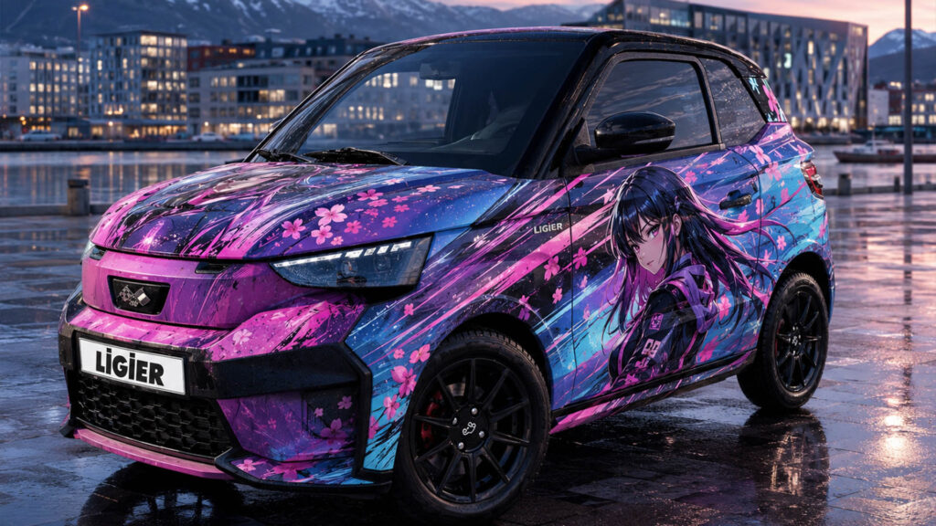 reklamefabrikk.no - Mopedbil Street Style Wrap Ideas - Ligier Anime Full Wrap 1