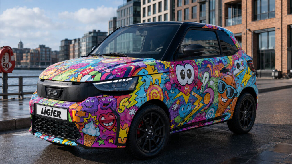 reklamefabrikk.no - Mopedbil Street Style Wrap Ideas - Ligier Funny Full Wrap 1