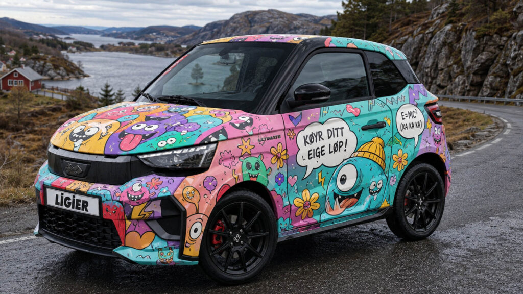 reklamefabrikk.no - Mopedbil Street Style Wrap Ideas - Ligier Funny Full Wrap 2