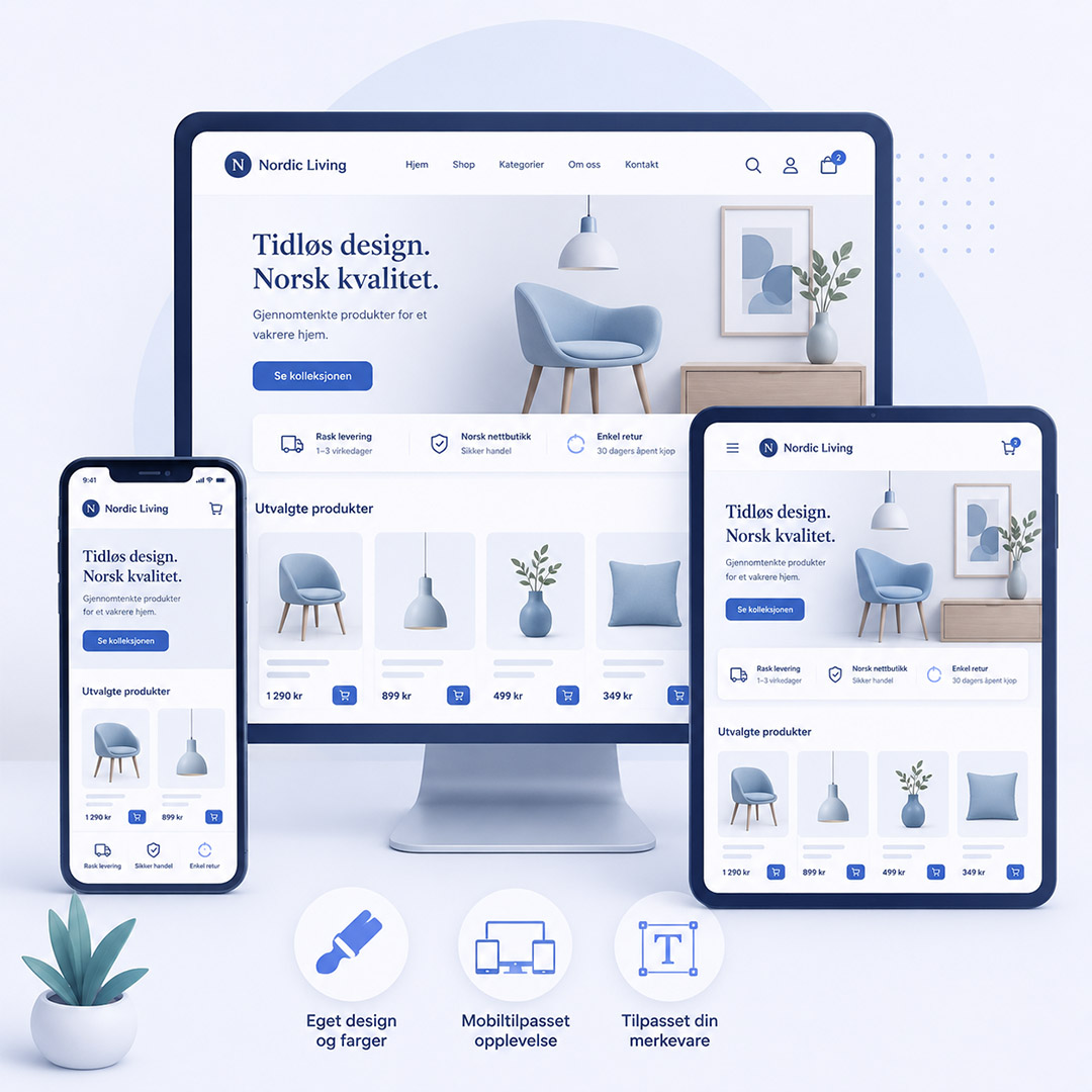reklamefabrikk.no - Nettbutikk design Individuelt og mobiltilpasset design