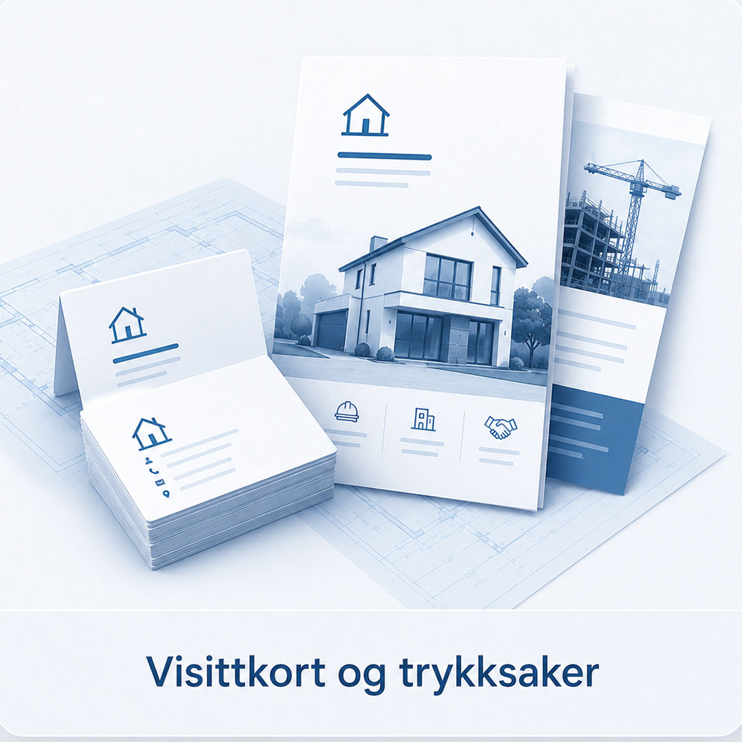 reklamefabrikk.no - nettside for byggfirma - Visittkort og trykksaker reklamefabrikk.no - nettside for byggfirma - Visittkort og trykksaker